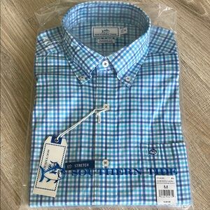 Southern Tide Blue Checkered Men's Shirt